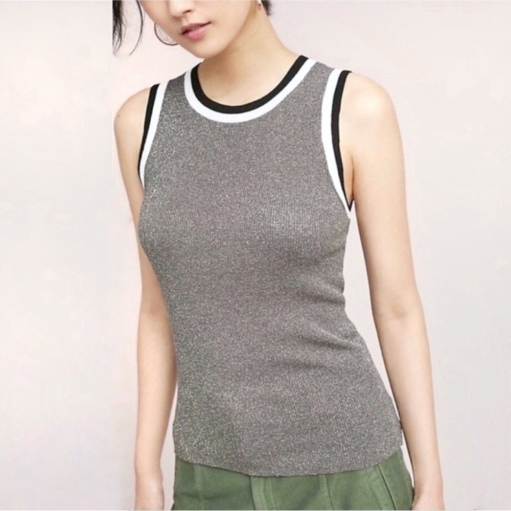 Anthropologie MOTH Sparkle knit sleeveless top NWT